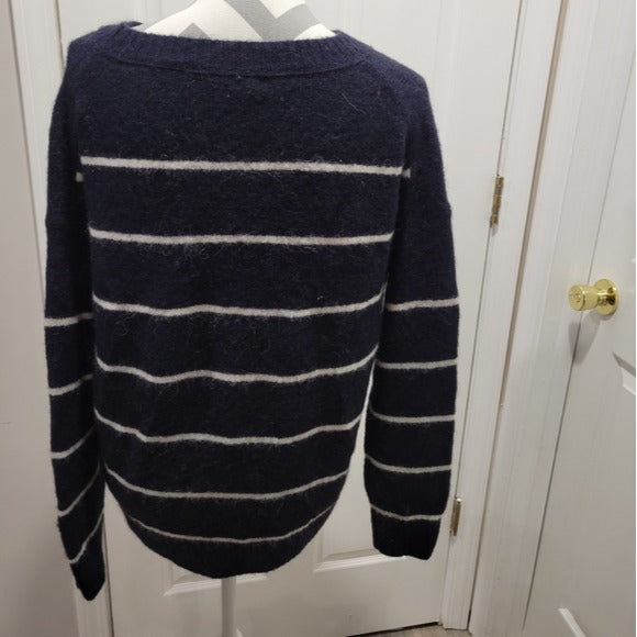 J Crew Alpaca Navy Blue Crewneck Sweater SZ XS