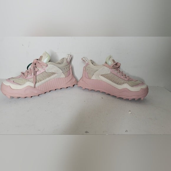 OFF-WHITE™Odsy-1000 Mesh & Leather Exaggerated-Sole Sneakers SZ 40