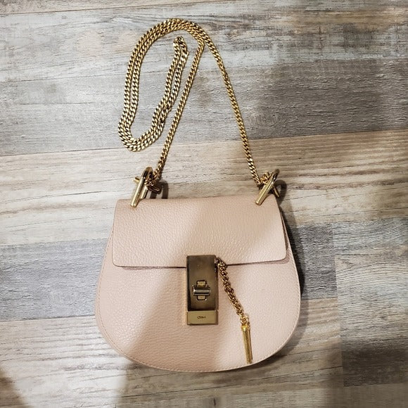 Chloe Grained Lambskin Drew Mini Shoulder Bag