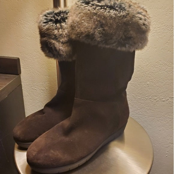 Aqualtalia Walda Fur Trimmed Boot SZ 6