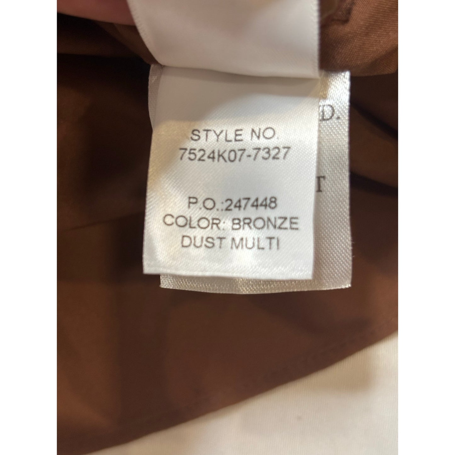 PAIGE Noah Dress In Bronze Dust Multi SZ Med