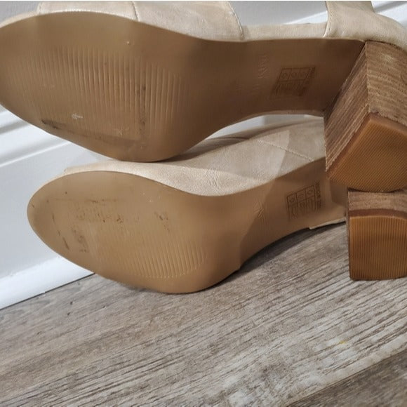 Catherine Malandrino Sand Vegan Alice D' Orsay Open Toe Sandal Women's SZ 10