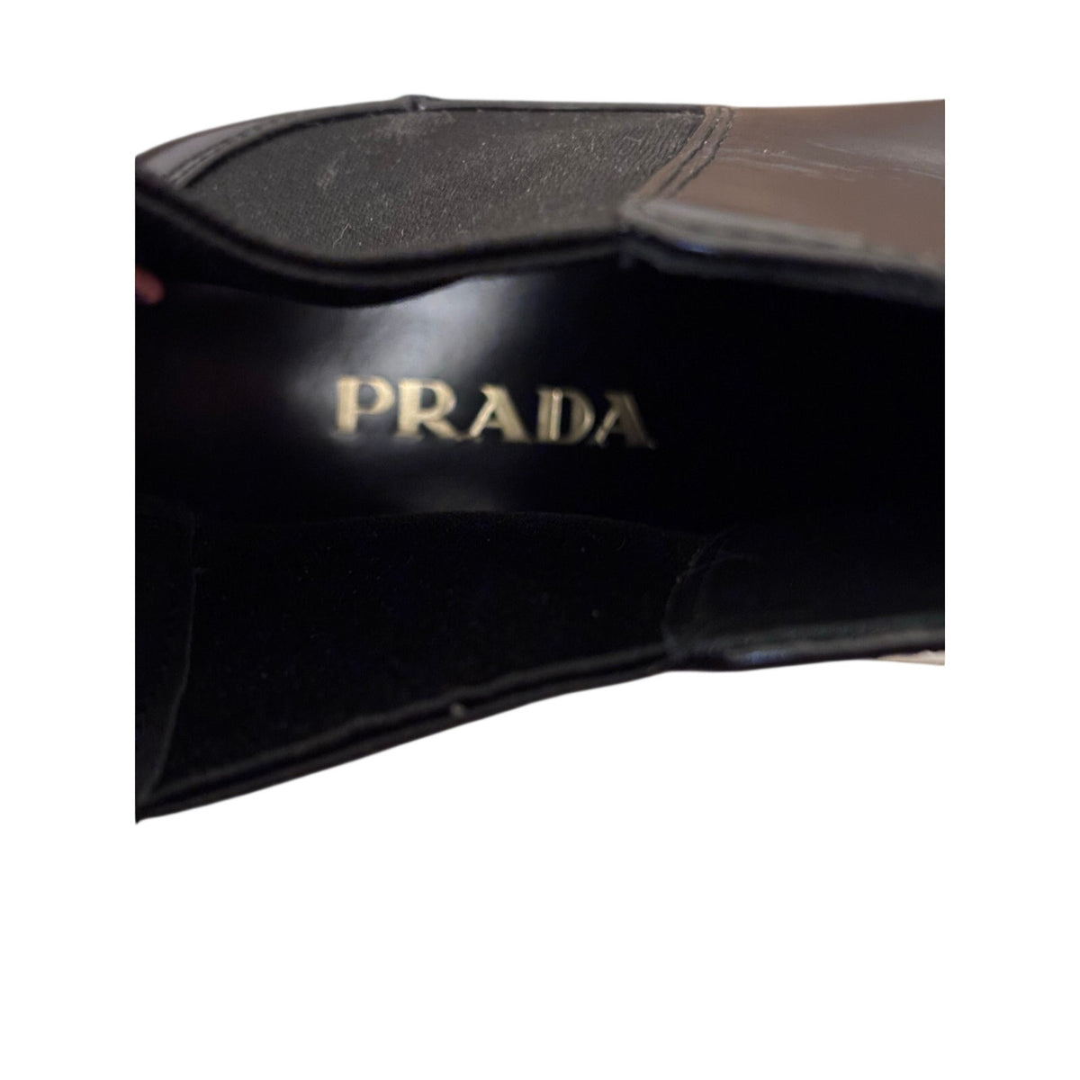 Prada Micro Sole Brogue Chelsea Boots SZ 38.5