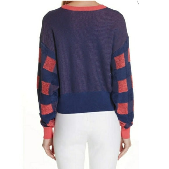 Rag & Bone Women's Ridley Pullover in Gingham Cotton Blend SZ SP
