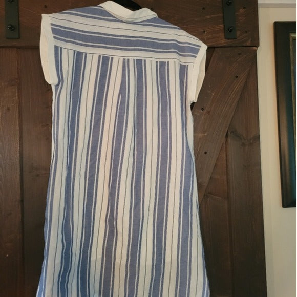 NWT Ellison Striped Cotton Shirt Dress SZ Med