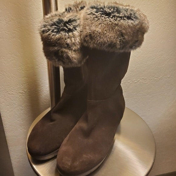 Aqualtalia Walda Fur Trimmed Boot SZ 6