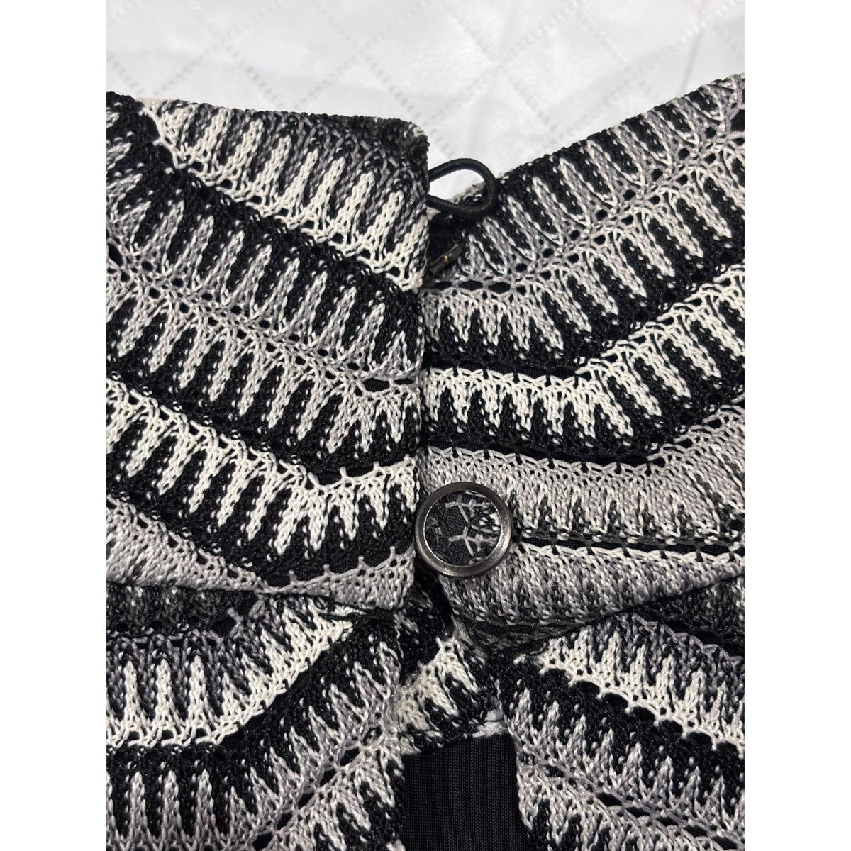 Ramy Brook Dena Chevron Knit Long Sleeve Top SZ XXS