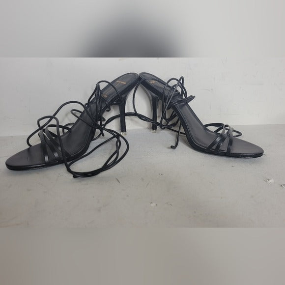 BLACK SUEDE STUDIO Leandra Lace Up Leather Sandals SZ 41