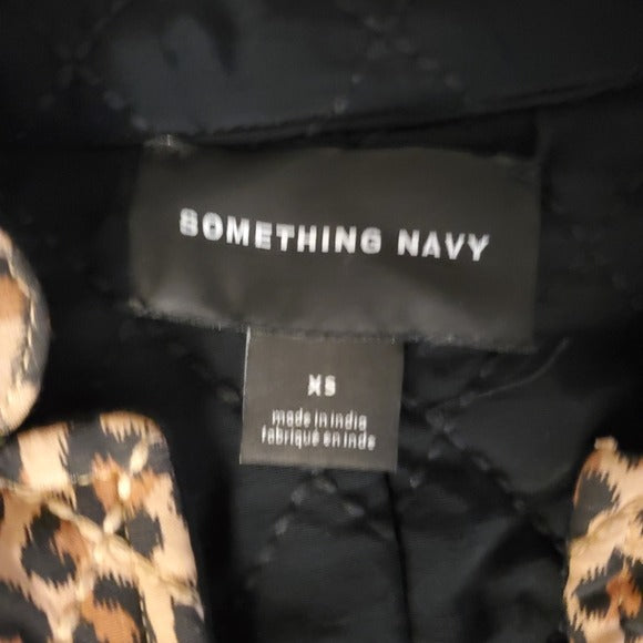 Something Navy Reversible Quilted Jacket SZ XS