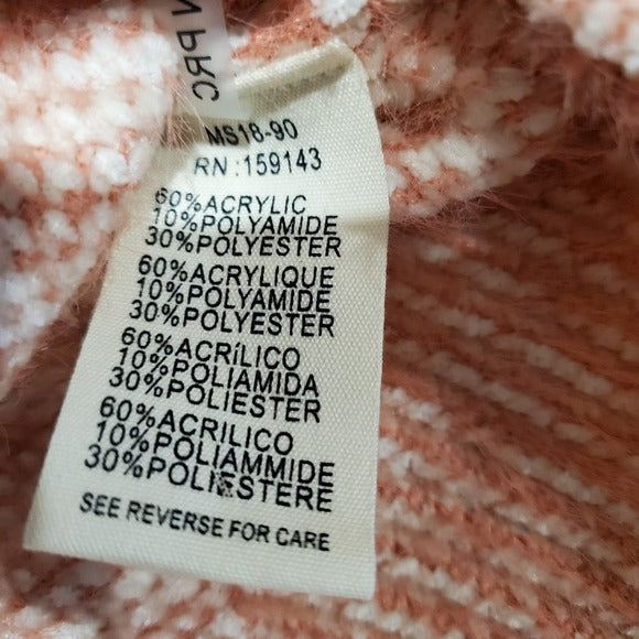Frnch Rose Women's Striped V-Neck Sweater SZ Small/Med