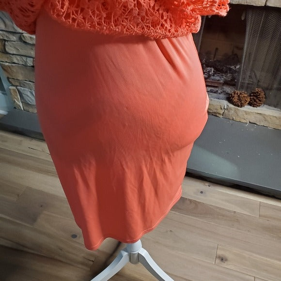 Ralph Lauren Women's Coral Crochet Dress Sz XS