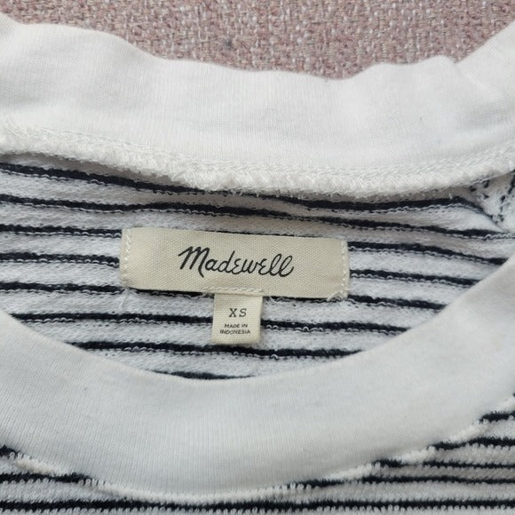 Terry Raglan Sweatshirt in Stripe SZ XS