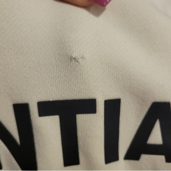 Fear of God Essentials Pull-Over Hoodie Cream/Buttercream SZ XL