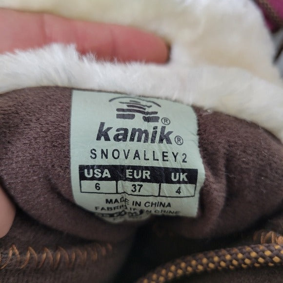 Kamik SnoValley 2 Maroon Women's Winter Boot SZ 6