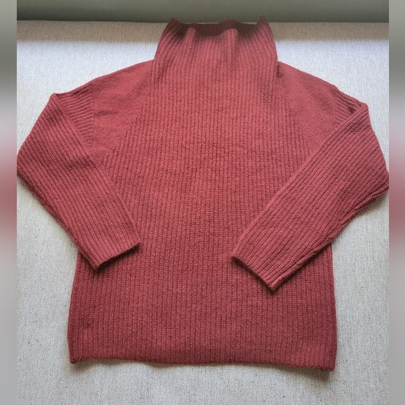 CHELSEA 28 NWOT Rib Funnel Neck Women's Red Sweater Size XXS