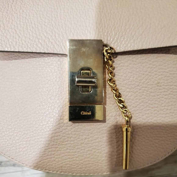 Chloe Grained Lambskin Drew Mini Shoulder Bag