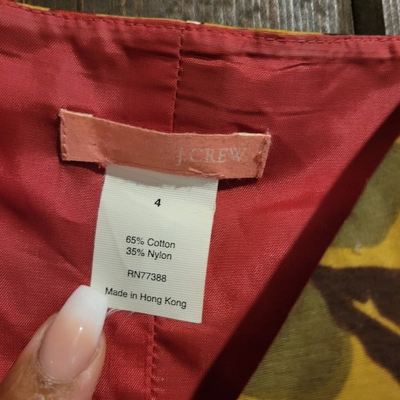 J. Crew Floral Side Tie Wrap Dress SIZE 4 Women