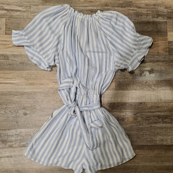 Paige Harmony Striped Romper SZ SM