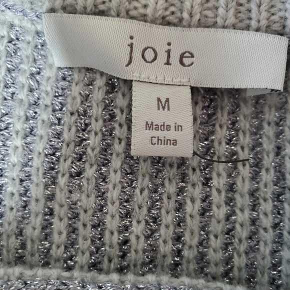 Joie Cicilia Metallic Raglan Sweater SZ Med