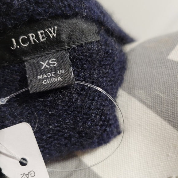J Crew Alpaca Navy Blue Crewneck Sweater SZ XS