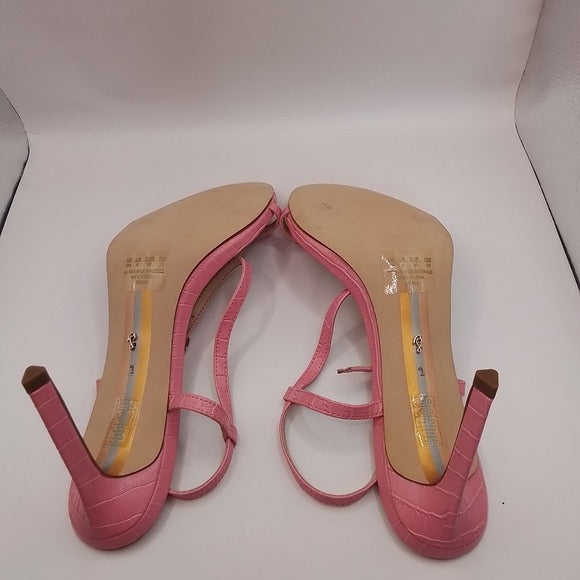 Sam Edelman | Doran Bubblegum Pink Snake Print Vegan Leather SZ 9