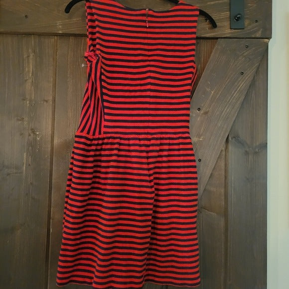 J.Crew Red & Blue Fit & Flare Striped Dress SZ XS