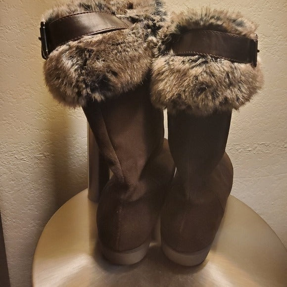 Aqualtalia Walda Fur Trimmed Boot SZ 6