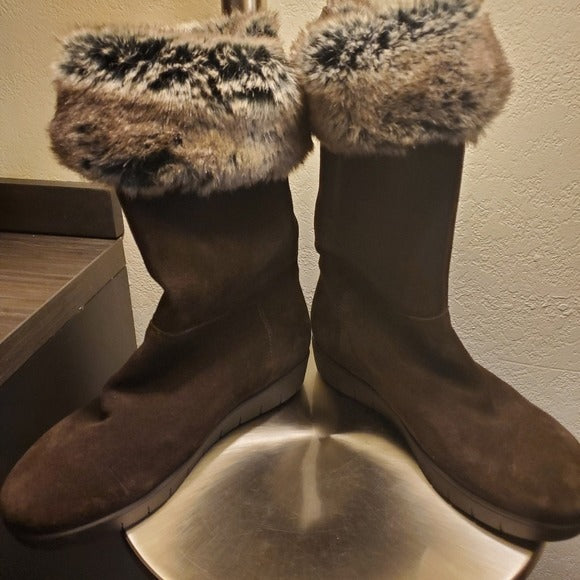 Aqualtalia Walda Fur Trimmed Boot SZ 6