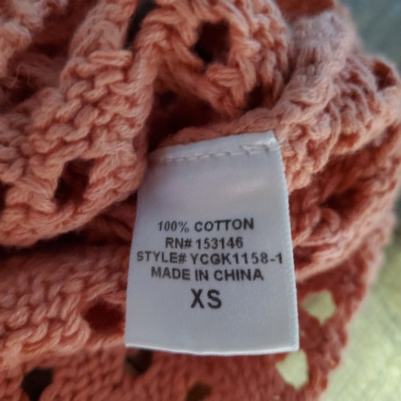 Good Luck Gem Crochet Sweater SZ XS