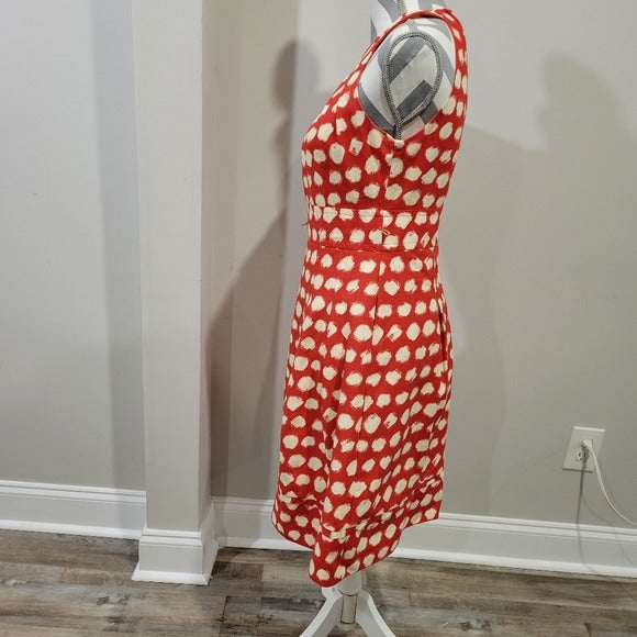 Eliza J Halter Fit & Flare Polk Dot Dress SZ 4