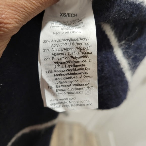 J Crew Alpaca Navy Blue Crewneck Sweater SZ XS