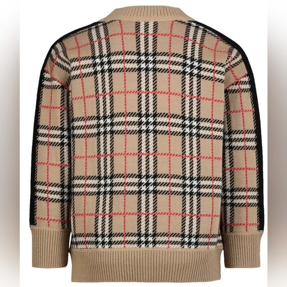 Burberry Tartan Check Merino Wool Kid's Sweater SZ 4Y