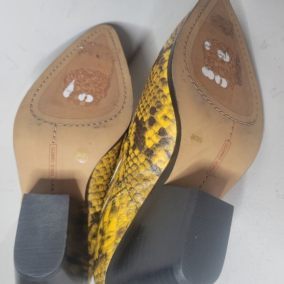 Vince Camuto Jetera Leather Snake Embossed Bootie SZ 8