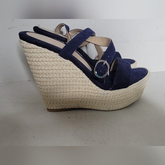 Stuart Weitzman Alex Platform Wedge Sandal SZ 8