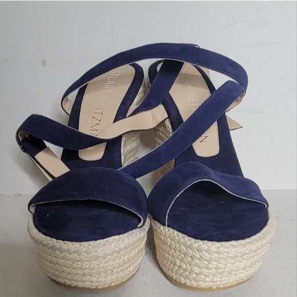 Stuart Weitzman Alex Platform Wedge Sandal SZ 8