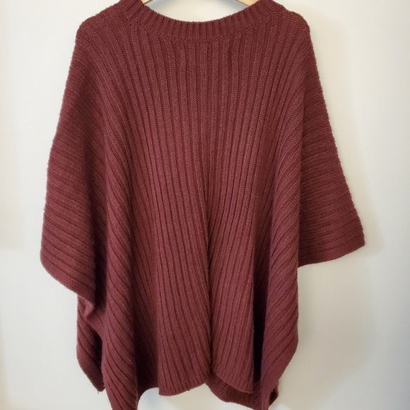 Treasure&Bond Rib Knit Poncho OS