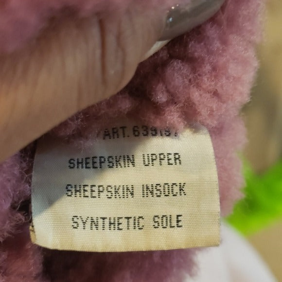 Toddler Girls Pink Sheepskin Boots Sz 10