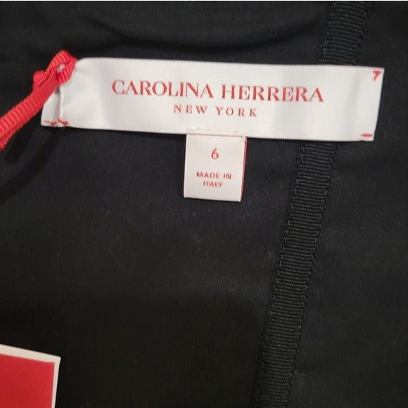 Carolina Herrera Strapless Check Tweed Crop SZ 6