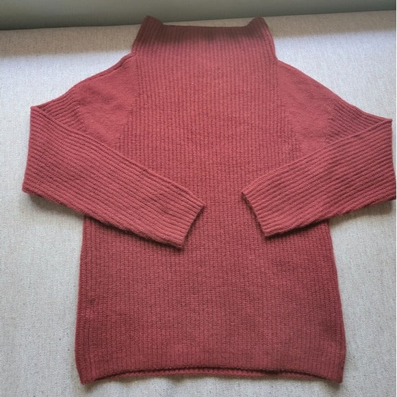 CHELSEA 28 NWOT Rib Funnel Neck Women's Red Sweater Size XXS