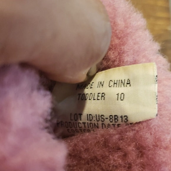 Toddler Girls Pink Sheepskin Boots Sz 10