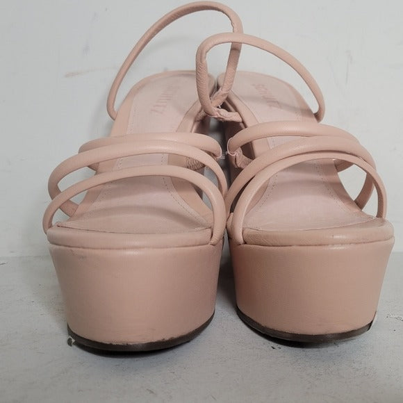 Schutz Cari Sweet Rose Platform Wedge Sandal SZ 8