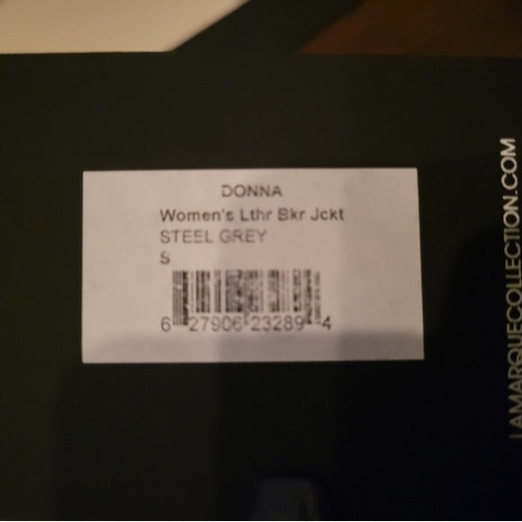 Lamarque Donna Leather Biker Jacket SZ S