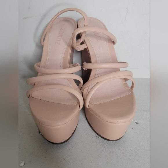 Schutz Cari Sweet Rose Platform Wedge Sandal SZ 8