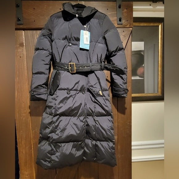 Woolrich Alsea Quilted Belted Trench Coat SZ XS