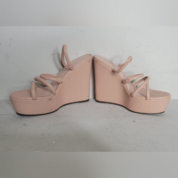 Schutz Cari Sweet Rose Platform Wedge Sandal SZ 8