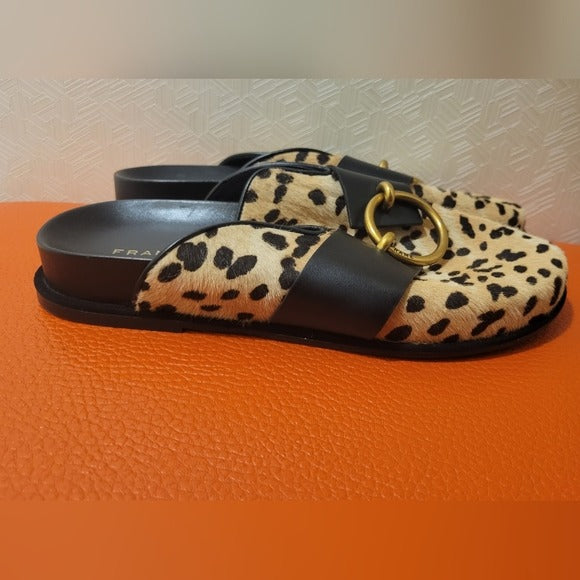 Frame Loafer Genuine Calf Hair Mule SZ 37