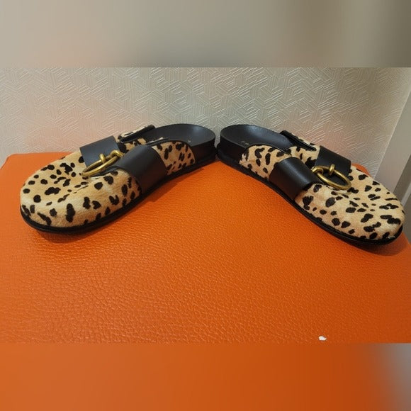 Frame Loafer Genuine Calf Hair Mule SZ 37