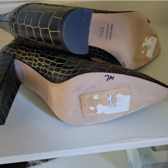 Paris Texas Croc Embossed Ankle Boots SZ 8.5