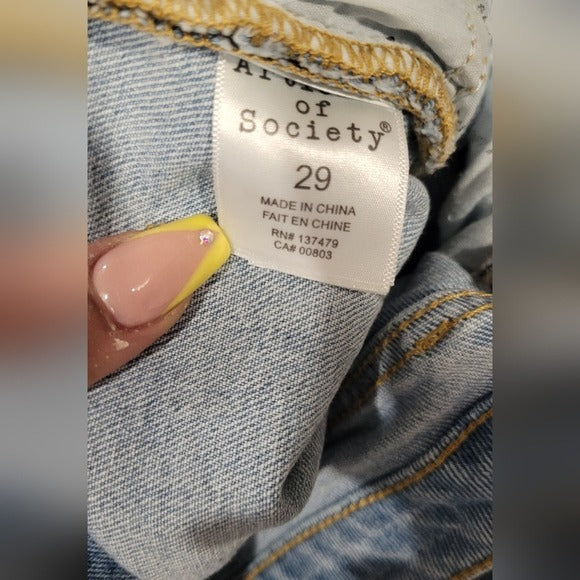 Articles of Society Womens Hi Rise Ziggy Denim Cut Off Shorts SZ 29