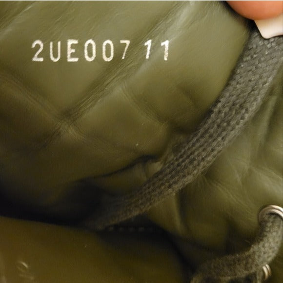 PRADA Men's Monolith Mini Bag Lug Sole Green Combat Boot SZ 11